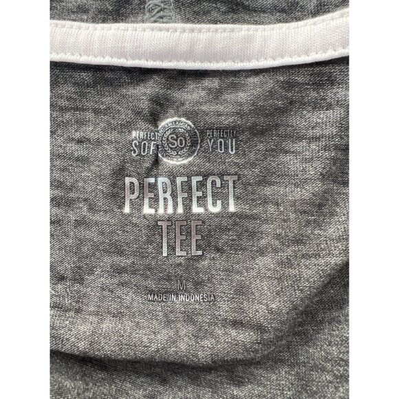 SO American Heritage Hoodie Perfect Tee Women Small 3/4 Sleeve Charcoal Gray NEW - Picture 4 of 9
